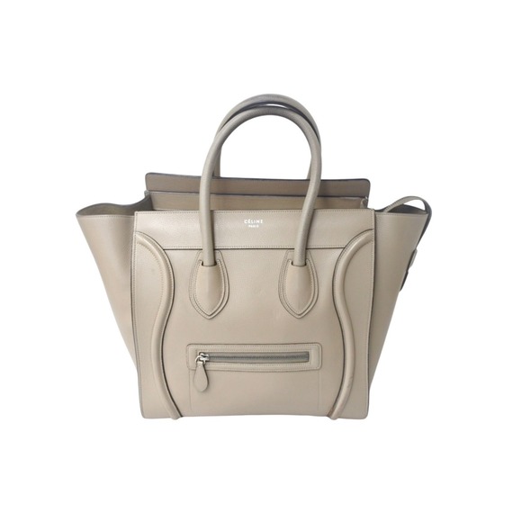 Celine Handbags - Celine Luggage Mini Shopper Tote Bag Leather Beige